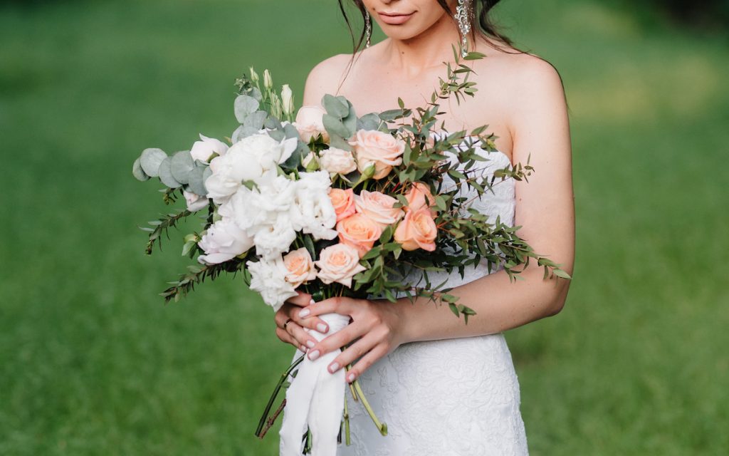 huge wedding boquet